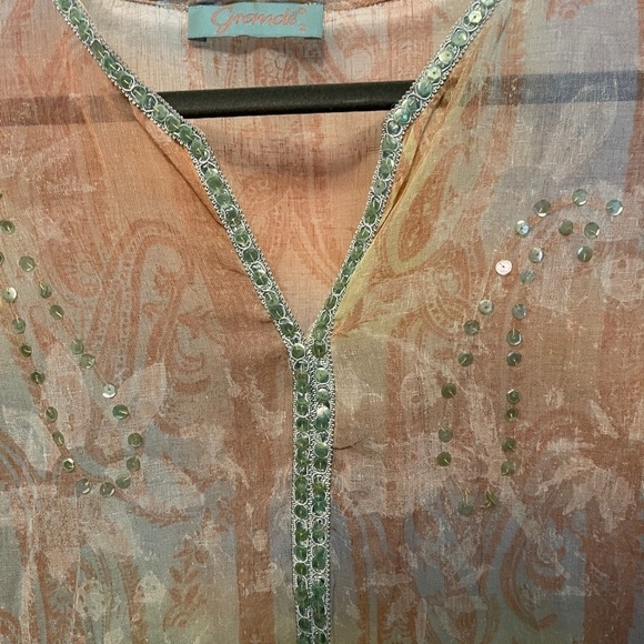 Pastel print sheer blouse - Picture 2 of 6